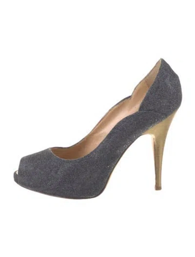 Pre-owned Giuseppe Zanotti Cutout Accent Pumps In Blue