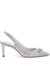 Giuseppe Zanotti Cyprienne 70mm Crystal Slingback Pumps In Silver
