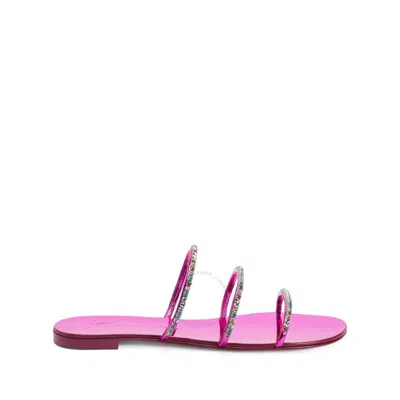 GIUSEPPE ZANOTTI GIUSEPPE ZANOTTI DARK COLORFUL RHINESTONE-EMBELLISHED SANDALS