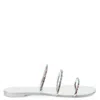 Giuseppe Zanotti Dark Colorful Crystal-embellished Slides In Silver
