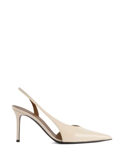 Giuseppe Zanotti Desiree Asymmetric-design Sling-back Pumps In Neutral