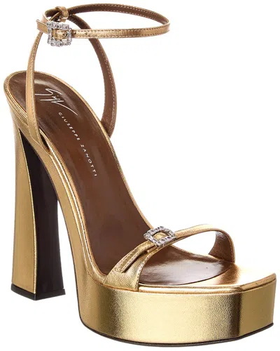 GIUSEPPE ZANOTTI DESTINO 100 LEATHER PLATFORM SANDAL
