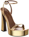 Giuseppe Zanotti Destino 100 Leather Platform Sandal In Gold