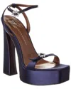 Giuseppe Zanotti Destino 100 Satin Platform Sandal In Blue