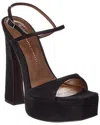 Giuseppe Zanotti Destino 100 Suede Platform Sandal In Black