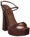 Giuseppe Zanotti Destino 100 Suede Platform Sandal In Brown