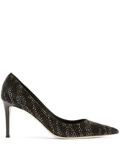 Giuseppe Zanotti Diorite Strass Crystal 85mm Pumps In Black