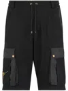 Giuseppe Zanotti Drawstring Multi-pocket Bermuda Shorts In Black