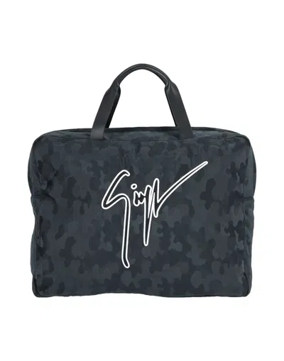 Giuseppe Zanotti Duffel Bags In Steel Grey