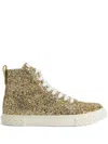 Giuseppe Zanotti Eco-blabber High-top Sneakers In Gold
