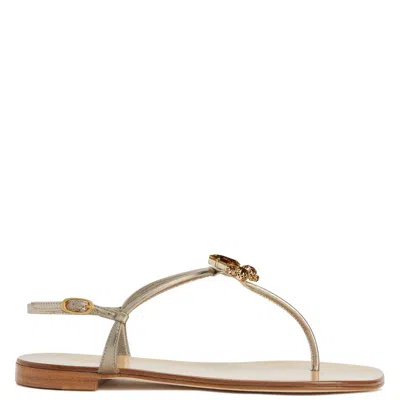 Giuseppe Zanotti Efrata Crystal-embellished Leather Sandals In Blue
