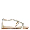 Giuseppe Zanotti Elba Open Toe Sandals In Silver