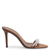 Giuseppe Zanotti Eliothere 90 Crystal-embellished Satin Mules In Brown
