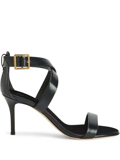 Giuseppe Zanotti Ellie Leather Sandals In Blue
