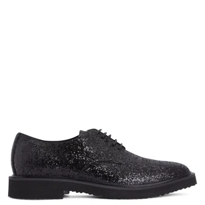 Giuseppe Zanotti Glittered-detail Oxfords In Black