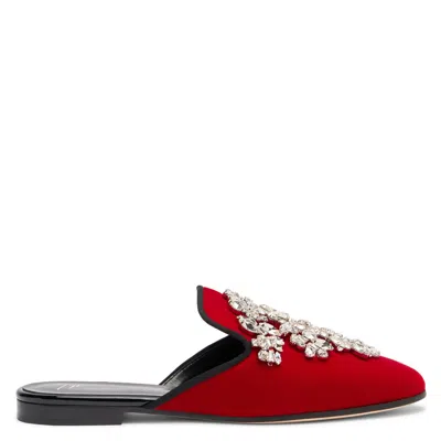 Giuseppe Zanotti Elsa Crystal In Red