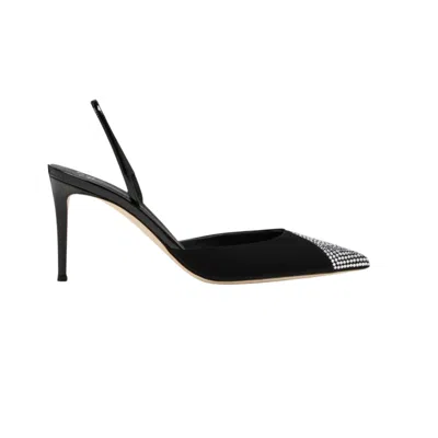 Giuseppe Zanotti Embellished Halter Slingback Pumps In Black