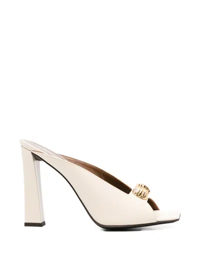 Giuseppe Zanotti Embellished Leather Sandals In Neutral