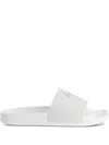 Giuseppe Zanotti Brett Logo-embellished Leather Slides In White