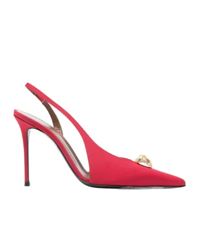Giuseppe Zanotti Embellished Slingback Pumps In Red