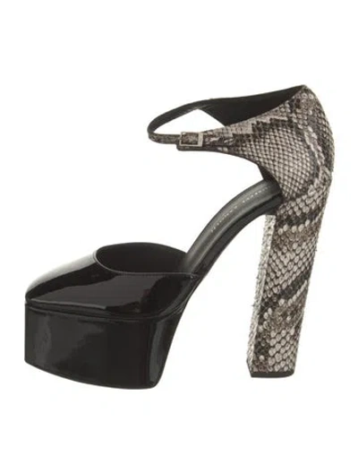 Pre-owned Giuseppe Zanotti Embossed Leather Animal Print D'orsay Pumps