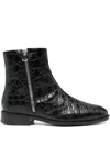 Giuseppe Zanotti Embossed Zip Boots In Black