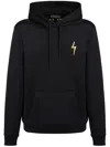 Giuseppe Zanotti Embroidered Logo Drawstring Hoodie In Schwarz