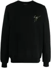 Giuseppe Zanotti Logo-embroidered Cotton Sweatshirt In Nero