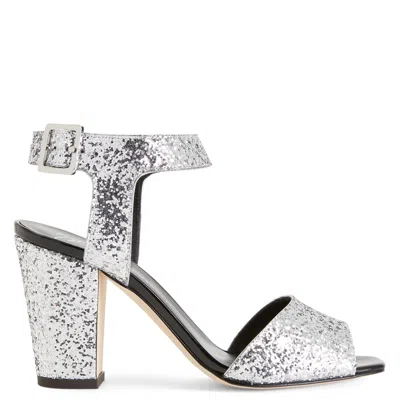 Giuseppe Zanotti Emmanuelle Glitter In Silver
