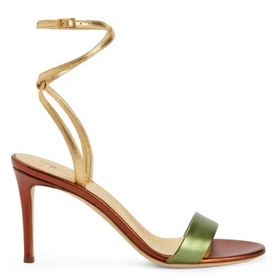 Giuseppe Zanotti Erwan Metallic Sandals In Green
