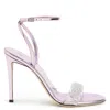 Giuseppe Zanotti Basic 105 Crystal-embellished Pvc And Mirrored-leather Sandals In Pink