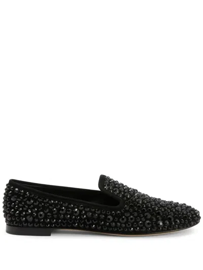 Giuseppe Zanotti Evangelie Studded Loafers In Schwarz