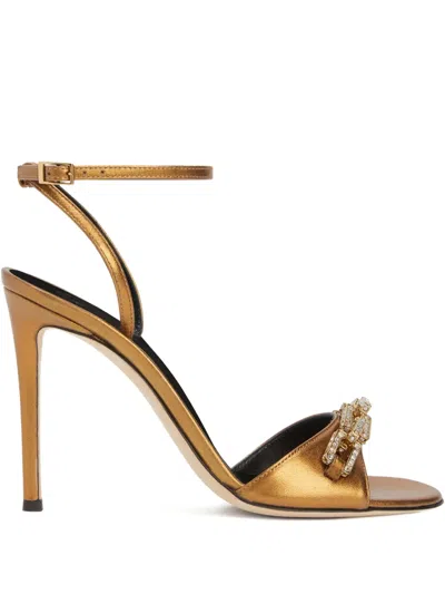 Giuseppe Zanotti Evry Crystal-embellished Sandals In Gold