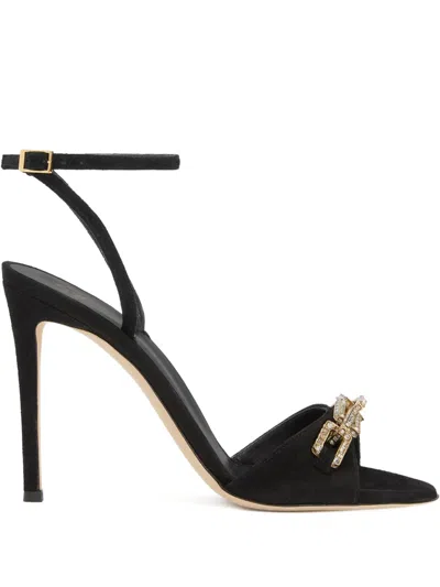 GIUSEPPE ZANOTTI EVRY CRYSTAL-EMBELLISHED STILETTO SANDALS