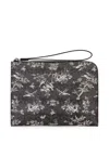 Giuseppe Zanotti Fabian Floral-print Clutch In Schwarz