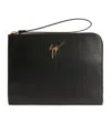 Giuseppe Zanotti Fabian Leather Clutch Bag In Black
