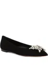 Giuseppe Zanotti Farifu Crystal-embellished Suede Ballet Flats
