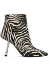 Giuseppe Zanotti Farrah Fancy 95mm Zebra-print Boots In White