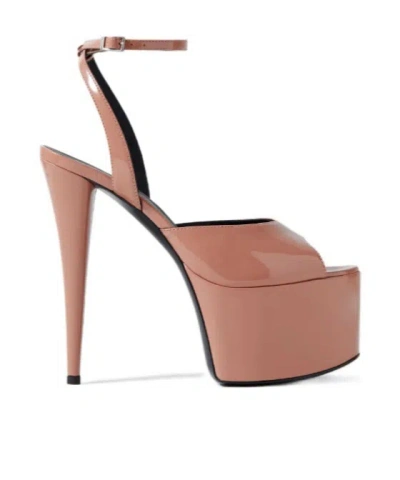 Giuseppe Zanotti Faux Patent-leather Platform Sandals In Pink