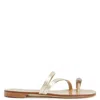 Giuseppe Zanotti Febe Carre Embellished-toe Leather Sandals In Gold