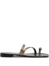Giuseppe Zanotti Febe Crystal-embellished Leather Sandals In Green