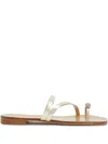 Giuseppe Zanotti Febe Crystal Embellished-toe Sandals In Neutral