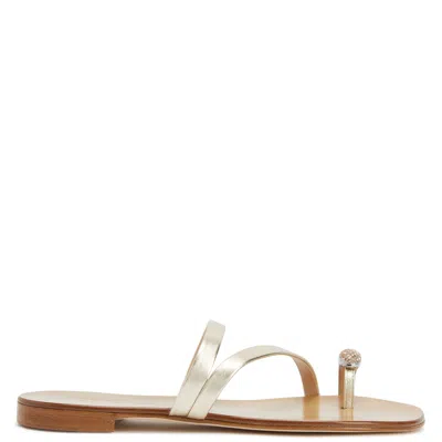 Giuseppe Zanotti Febe Crystal Embellished-toe Sandals In Neutral