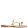 Giuseppe Zanotti Febe Leather Toe-ring Sandals In Gold