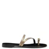 Giuseppe Zanotti Febe Snake Metallic-leather Sandals In Black