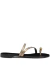 Giuseppe Zanotti Febe Snake Metallic-leather Sandals In Gold
