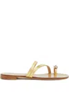 Giuseppe Zanotti Febe Studs Crystal-embellished Sandals In Gold