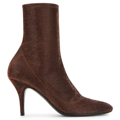Giuseppe Zanotti Felicienne Metallic Ankle Boots In Brown