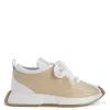 Giuseppe Zanotti Omnia 10 Snake-effect Leather Sneakers In Beige