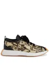 Giuseppe Zanotti Ferox Illustration-print Sneakers In Brown